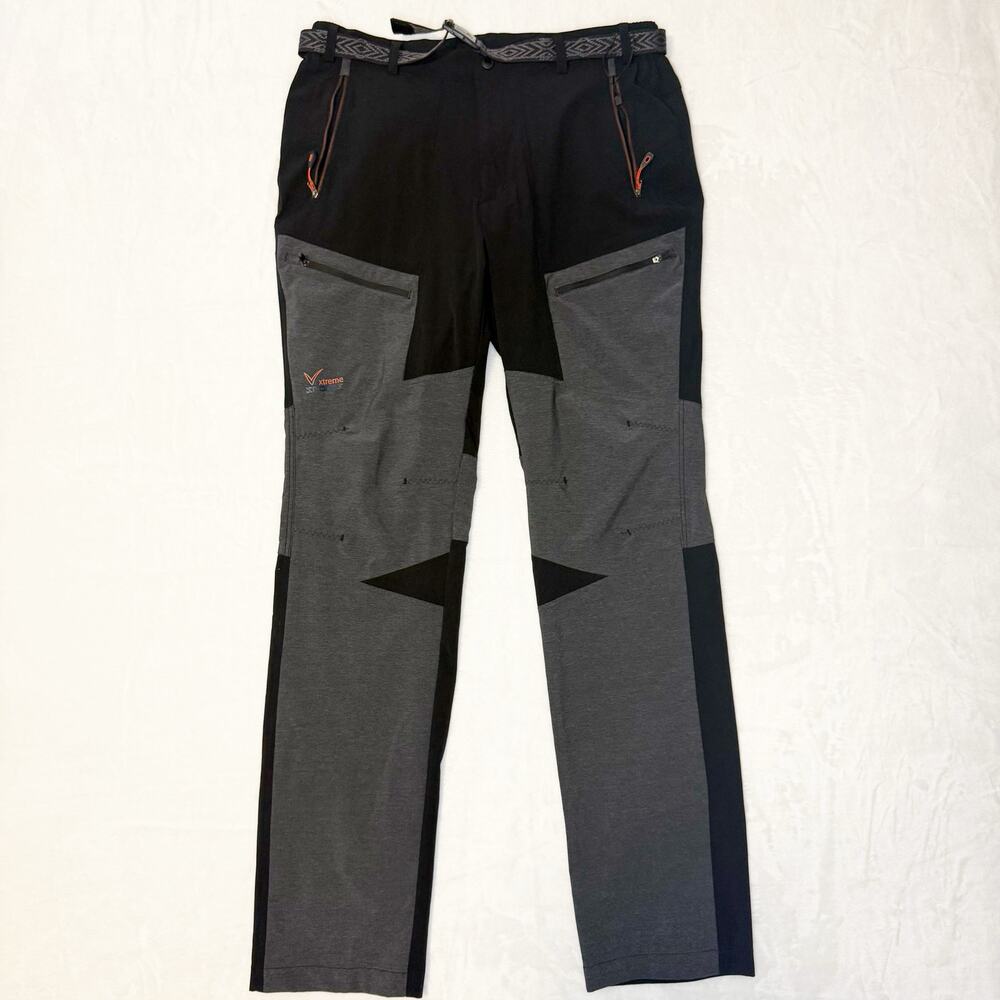Men's Outdoor Trekking Hiking Pants Black Gray Size 34